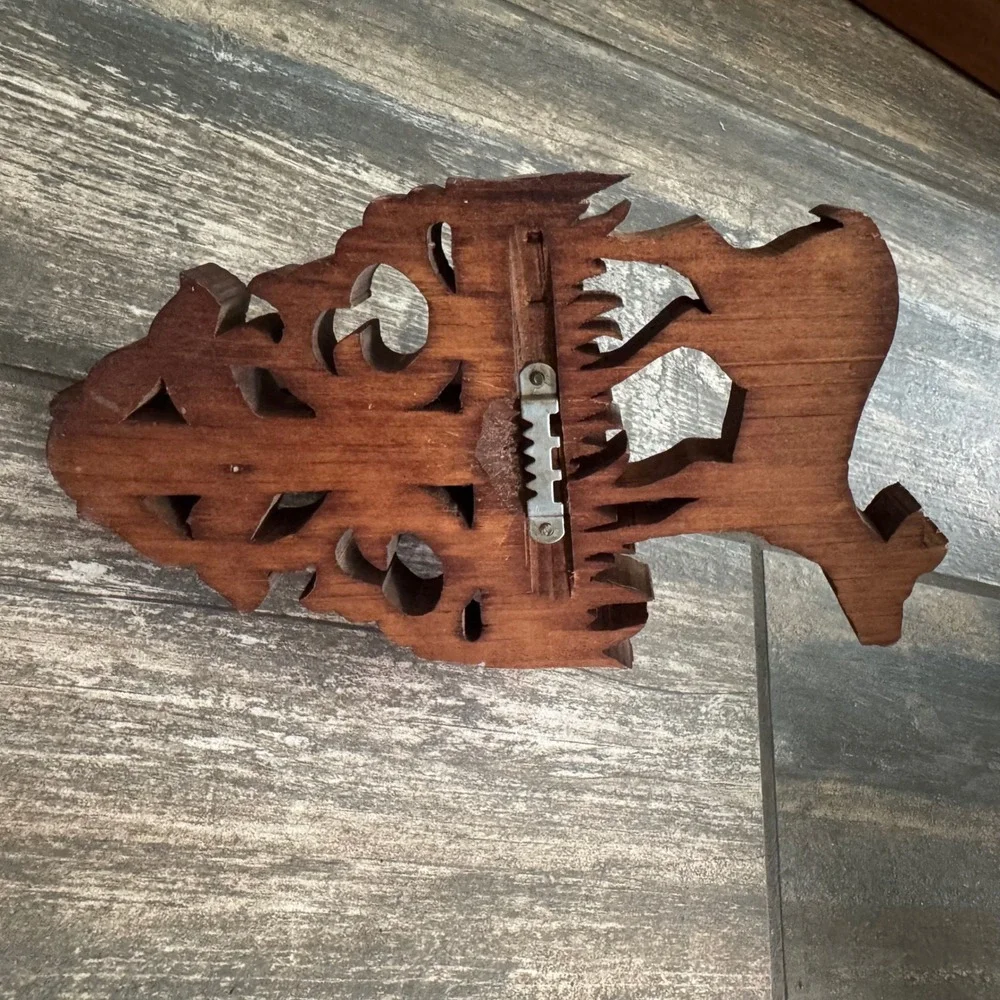 Vintage Wood Cow Wall Shelf Hand Carved‎ Rustic Cabin Decor Small Floating decor